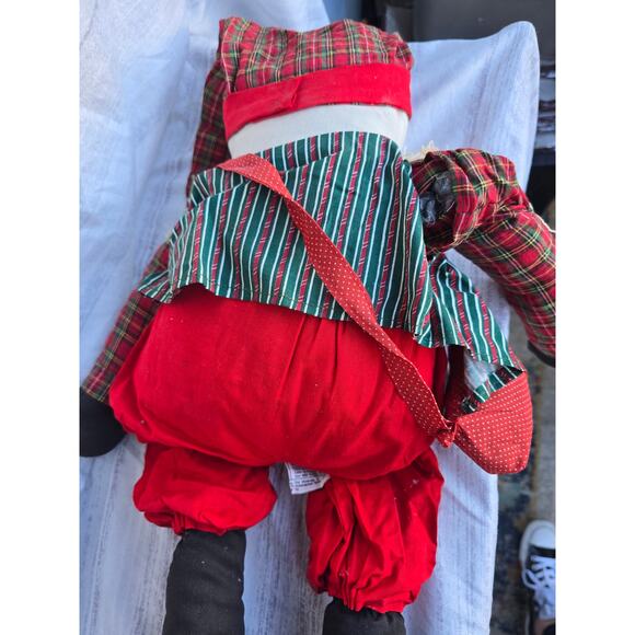 Albert E. Price Inc Christmas Santa Figure Large Fabric Body Yarn Beard - Picture 3 of 4